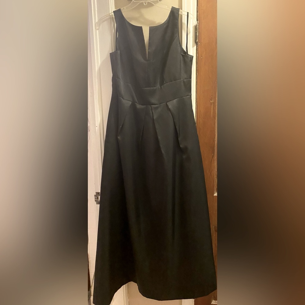 Floor length Alfred Sung Satin dress